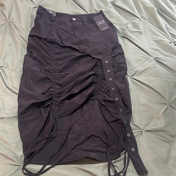 American Bazi Dresses & Skirts - American Bazi Black Asymmetrical Ruched Skirt